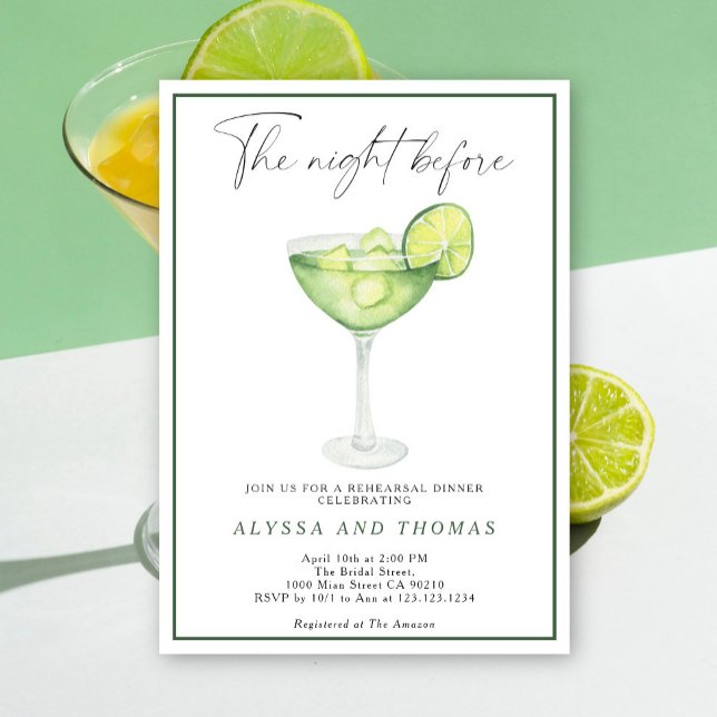 Invitación Margarita Lime La noche antes del ensayo (Subido por el creador)