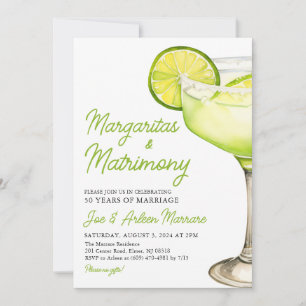 Invitación Margarita Margs & Matrimony Cocktail Bachelorette