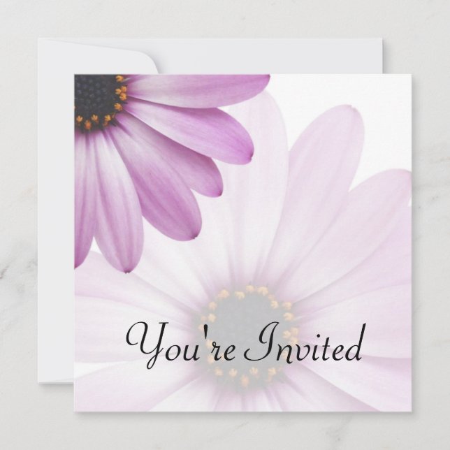 Invitación Margarita púrpura (Anverso)