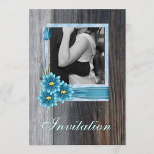 Invitación margarita rústica boda campestre occidental
