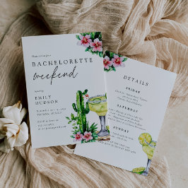 Invitación Margarita Semana de Bachelorette Mexicana