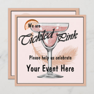 Invitación Margarita Viñeta con Fiesta Rosa