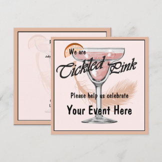 Invitación Margarita Viñeta con Fiesta Rosa
