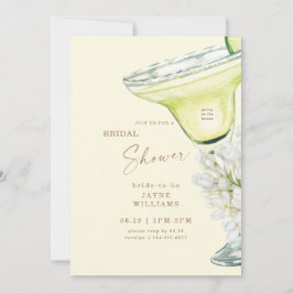 Invitación Margarita White Hydrangeas ducha de novia amarilla