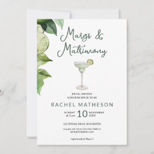 Invitación margarita y ducha matrimonial