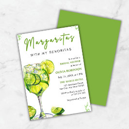 Invitación Margaritas con mi ducha de novia Senoritas Fiesta