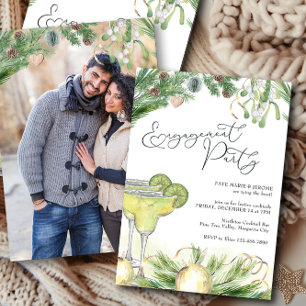 Invitación Margaritas de Fiesta de Compromiso y Foto de Muérd