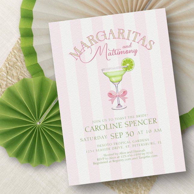 Invitación Margaritas Matrimony Bridal Shower Invitation (Subido por el creador)