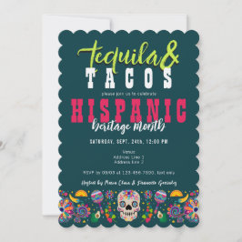 Invitación Margaritas Tequila Tacos Fiesta del Patrimonio His