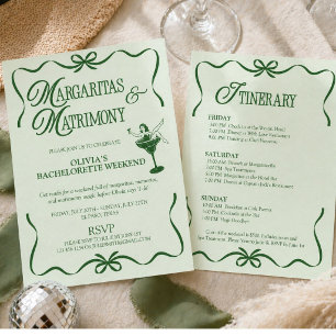 Invitación Margaritas y Matrimonio Fiesta de Fin de Semana de