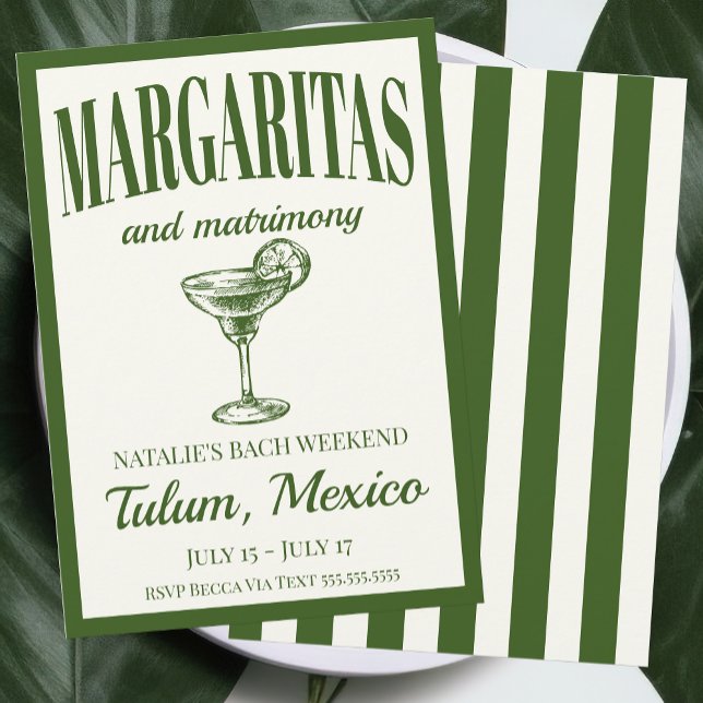 Invitación Margaritas Y Matrimony Luxe Cóctel Social (Subido por el creador)