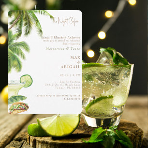 Invitación Margaritas y Tacos La Noche Antes de Palmeras