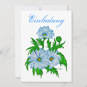 Invitación Margeriten Blume - Einladung
