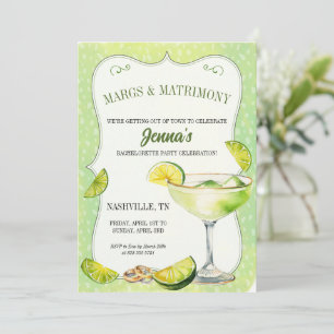 Invitación Margs and Matrimony Bachelorette Party Itinerary