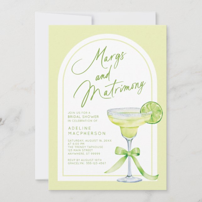 Invitación Margs And Matrimony Bridal Shower (Anverso)