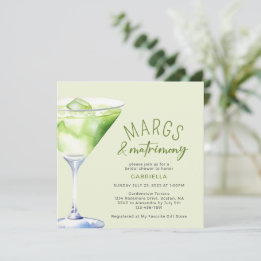 Invitación Margs and Matrimony Cocktail Bridal Shower