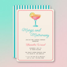 Margs and Matrimony Cocktails Retro Bridal Shower