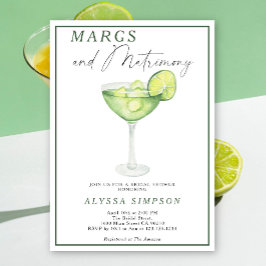 Invitación Margs and Matrimony Lime Margarita Bridal Shower
