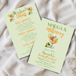Invitación Margs and Matrimony Tequila & Fiesta Bachelorette