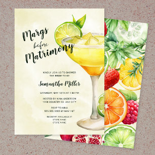 Invitación Margs antes de la ducha matrimonial de Matrimonio