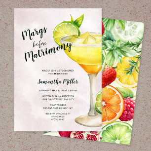 Invitación Margs antes de la ducha matrimonial de Matrimonio