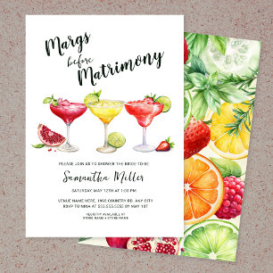 Invitación Margs antes de la ducha matrimonial de Matrimonio