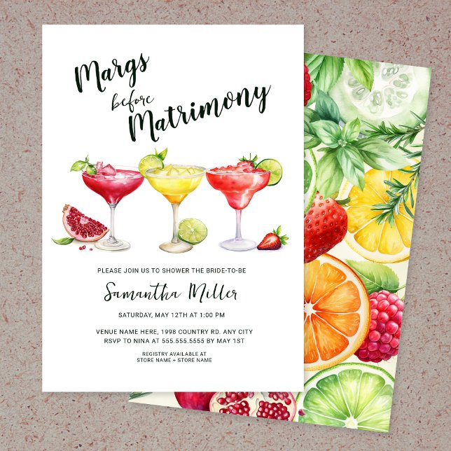 Invitación Margs antes de la ducha matrimonial de Matrimonio (Subido por el creador)