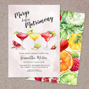Invitación Margs antes de la ducha matrimonial de Matrimonio