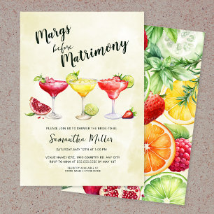 Invitación Margs antes de la ducha matrimonial de Matrimonio