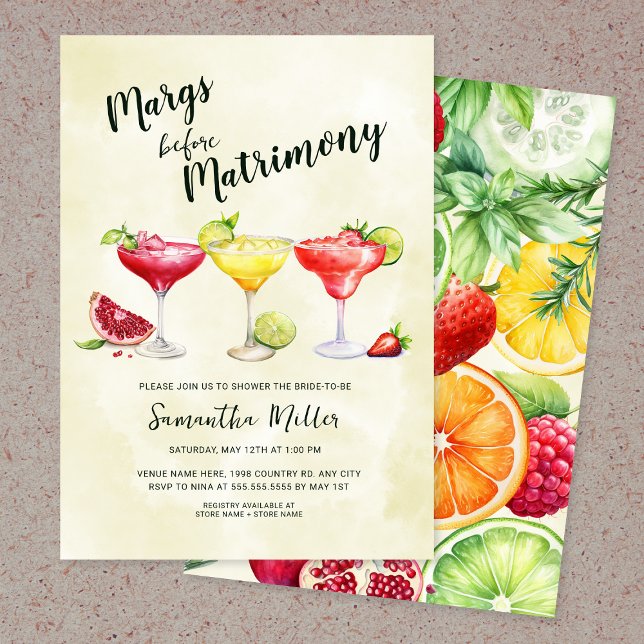 Invitación Margs antes de la ducha matrimonial de Matrimonio (Subido por el creador)