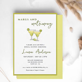 Invitación Margs de moda y ducha matrimonial Cocktail Bridal