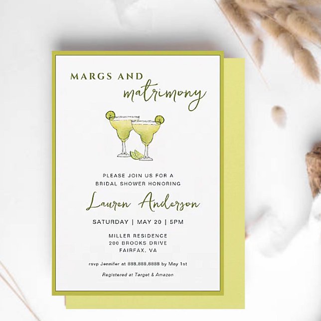 Invitación Margs de moda y ducha matrimonial Cocktail Bridal (Subido por el creador)