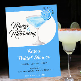 Invitación Margs & Matrimonia Ducha azul y blanca de novias