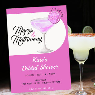 Invitación Margs & Matrimonia Ducha Bridal Rosa y Blanca