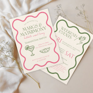 Invitación Margs & Matrimony Bachelorette Banda de fin de sem