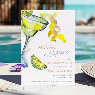 Invitación Margs & Matrimony Bachelorette Weekend Itinerario