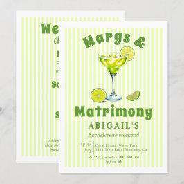 Invitación Margs & Matrimony cocktail bachelorette fin de sem