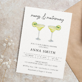 Invitación Margs & Matrimony Cocktail Bridal Shower
