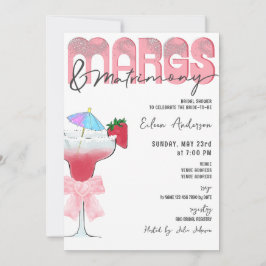 Invitación Margs & Matrimony Coquette Bow Bridal Shower