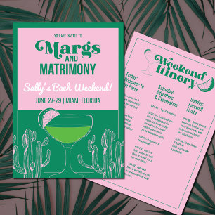 Invitación Margs & Matrimony Festín de soltería moderna