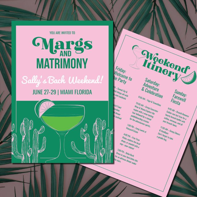 Invitación Margs & Matrimony Festín de soltería moderna (Subido por el creador)