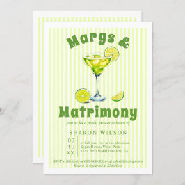Invitación Margs & Matrimony galletitas de cóctel ducha de no