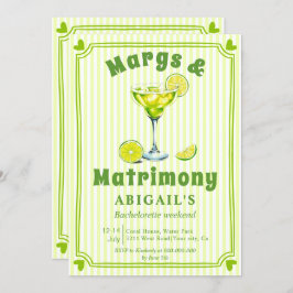 Invitación Margs & Matrimony garabato soltero fin de semana