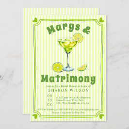 Invitación Margs & Matrimony garabatos de la ducha de novia
