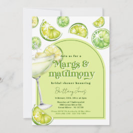 Invitación Margs & Matrimony Green Groovy Bridal Shower