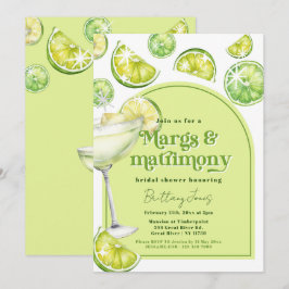 Invitación Margs & Matrimony Green Groovy Bridal Shower