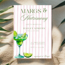 Invitación Margs & Matrimony Lime Margarita Bridal Shower