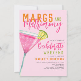 Invitación Margs & Matrimony Margarita Bachelorette Weekend