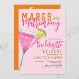Invitación Margs & Matrimony Margaritas Bachelorette Weekend