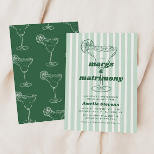 Invitación Margs & Matrimony Retro Bachelorette Bridal Shower